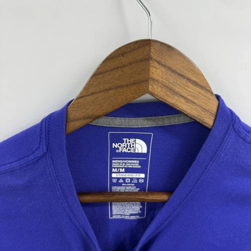 The North Face Texas Flag T Shirt Mens Medium Blue Never Stop Exploring Logo